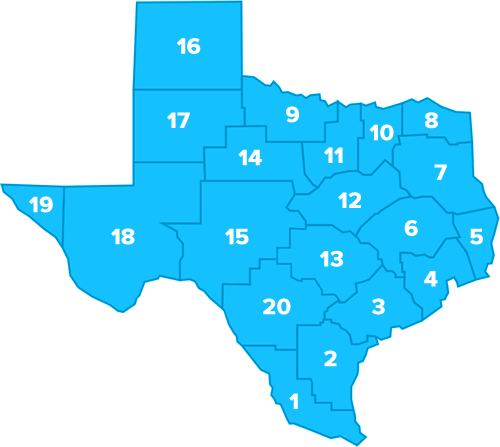 TAEA Regions Map